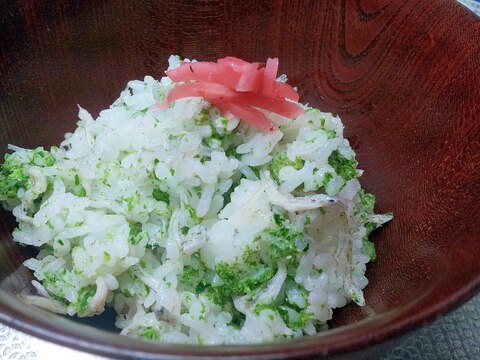 乾燥アオサと雑魚の混ぜご飯